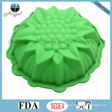Holiday tamaño mediano Flor 3D muffin de silicona pan de hornear Sc55 (9 &quot;)